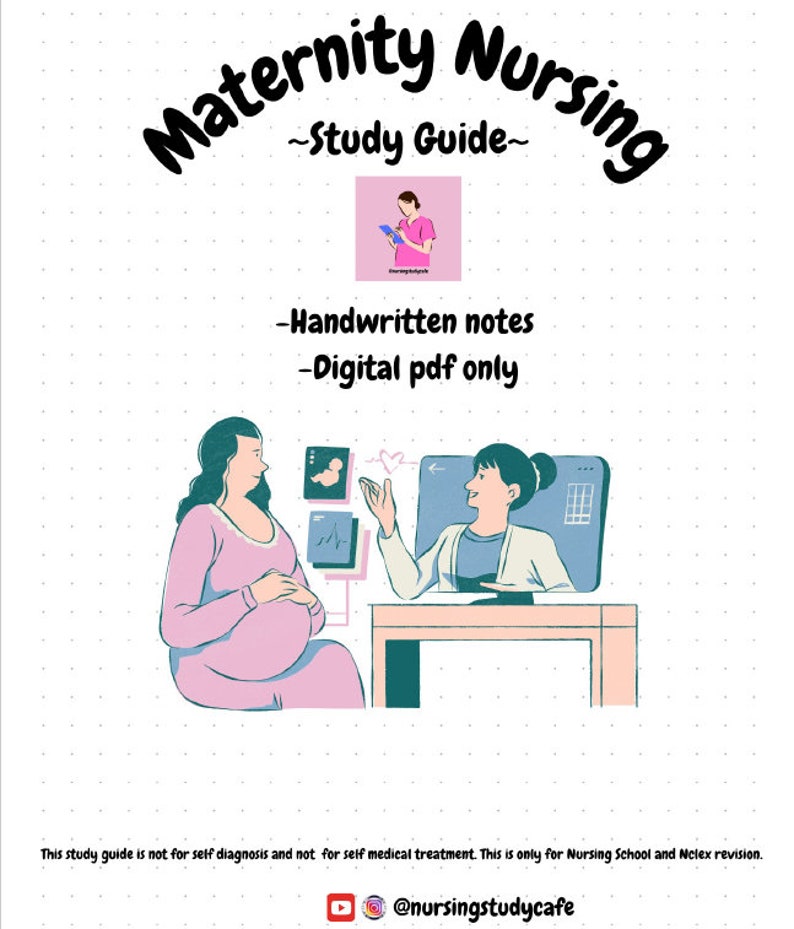 Maternity Nursing Study Guide Etsy