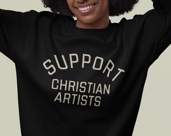 Soutenir l'artiste chrétien Sweat-shirts Foi Sweats à capuche chrétiens Sweat-shirts religieux Versets de la Bible vêtements Vêtements chrétiens Cadeau