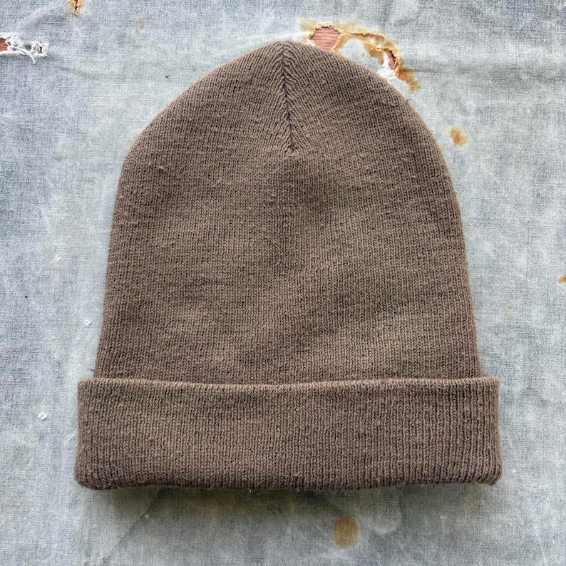 Vintage Y2K Carhartt Brown Tan Grunge Skate Outerwear Beanie image 2