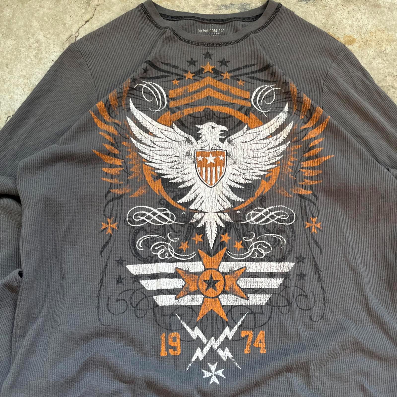 Vintage Y2K No Boundaries Military Grunge Thermal Shirt - Etsy