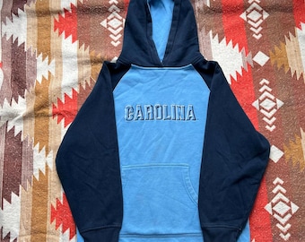 Vintage Y2K North Carolina teer hakken geborduurde hoodie