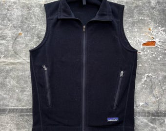 トップス 90s PATAGONIA shelled synchilla vest BLK 90s Patagonia Shelled Synchilla Vest L Black