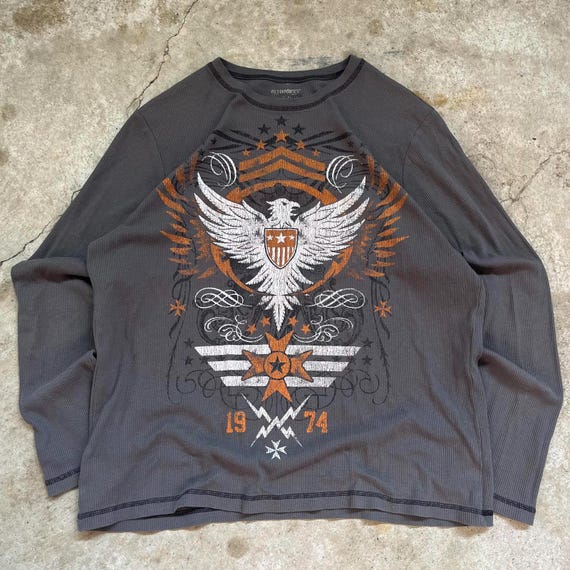 Vintage Y2K No Boundaries Military Grunge Thermal Shirt - Etsy