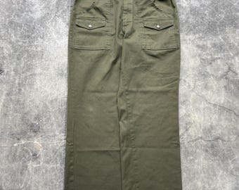 Pantalones verde oliva con bolsillos de los Boy Scouts, estilo vintage de los años 80 y 90.