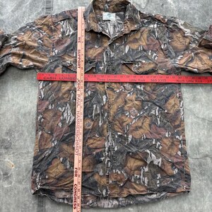 Vintage 80er 90er Jahre Mossy Oak Herbstlaub Camo Button Up Shirt Bild 4
