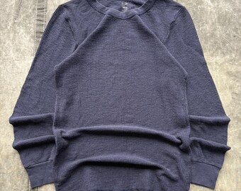 Vintage Y2K Faded Glory Black Grunge Thermal Waffle Shirt - Etsy