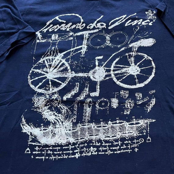 Vintage Leonardo Da Vinci Graphic Art Bike Shirt - Etsy