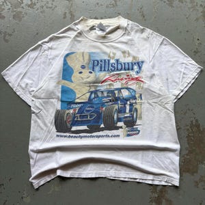 Vintage Rare Y2K Pillsbury Doughboy Racing NASCAR Shirt
