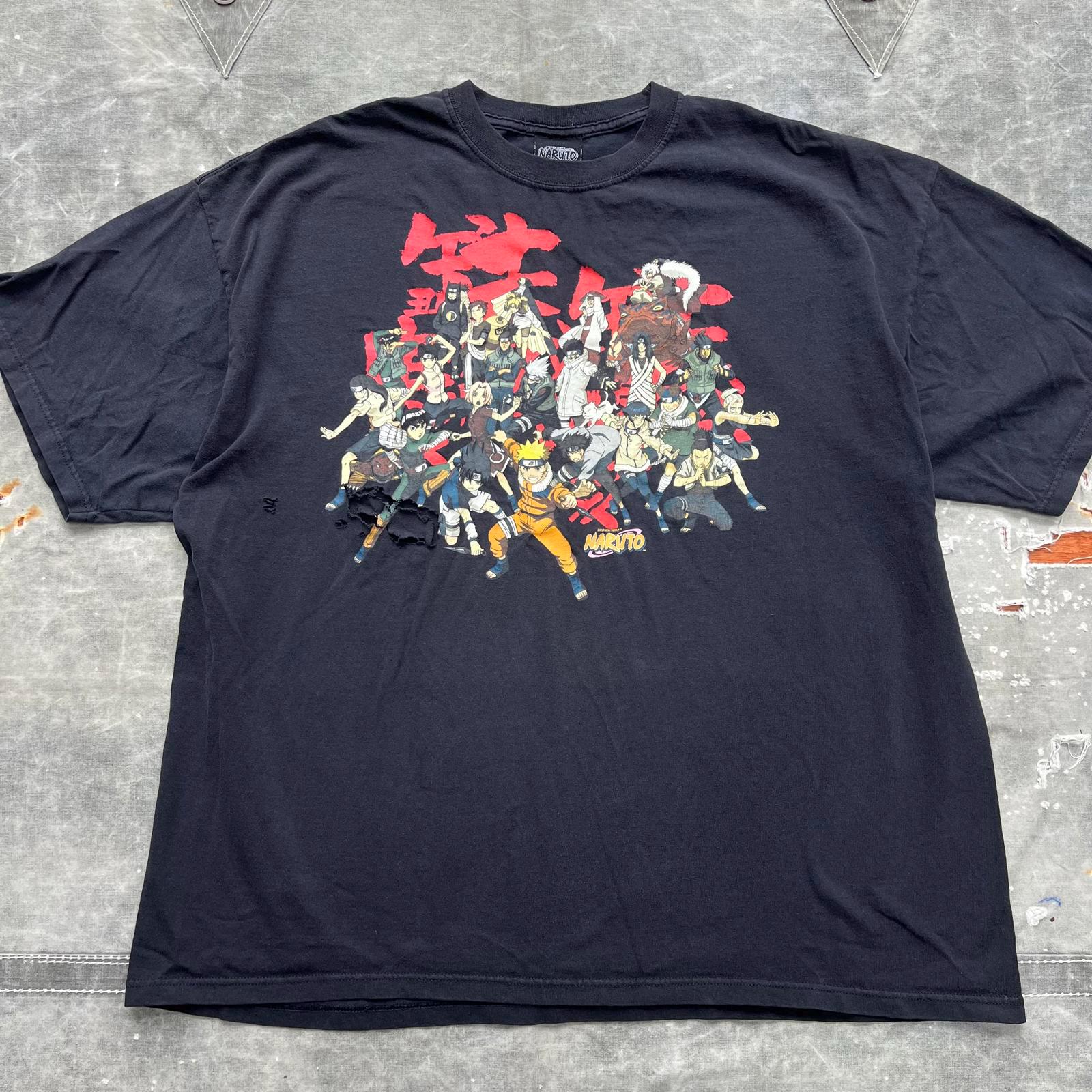 Vintage Y2K 2002 Naruto Entire Cast Rare XXL Anime Shirt - Etsy