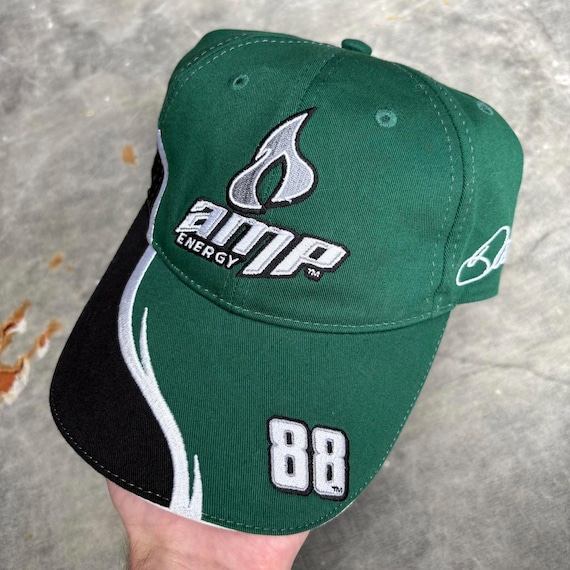 Vintage Y2K Dale Earnhardt Junior Fire Green NASCAR Hat - Etsy display picture 1
