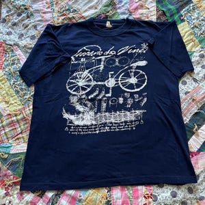 chemise de vélo vintage art graphique Leonardo Da Vinci