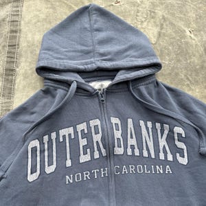 Vintage Y2K Outer Banks North Carolina Skate Full Zip Hoodie image 2