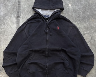 Sudadera con capucha y forro térmico con cremallera completa, estilo vintage Y2K de U.S. Polo Assn.