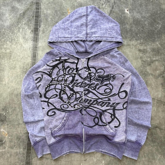 Vintage Y2K Fox Racing Motocross Grunge Full Zip Hoodie - Etsy