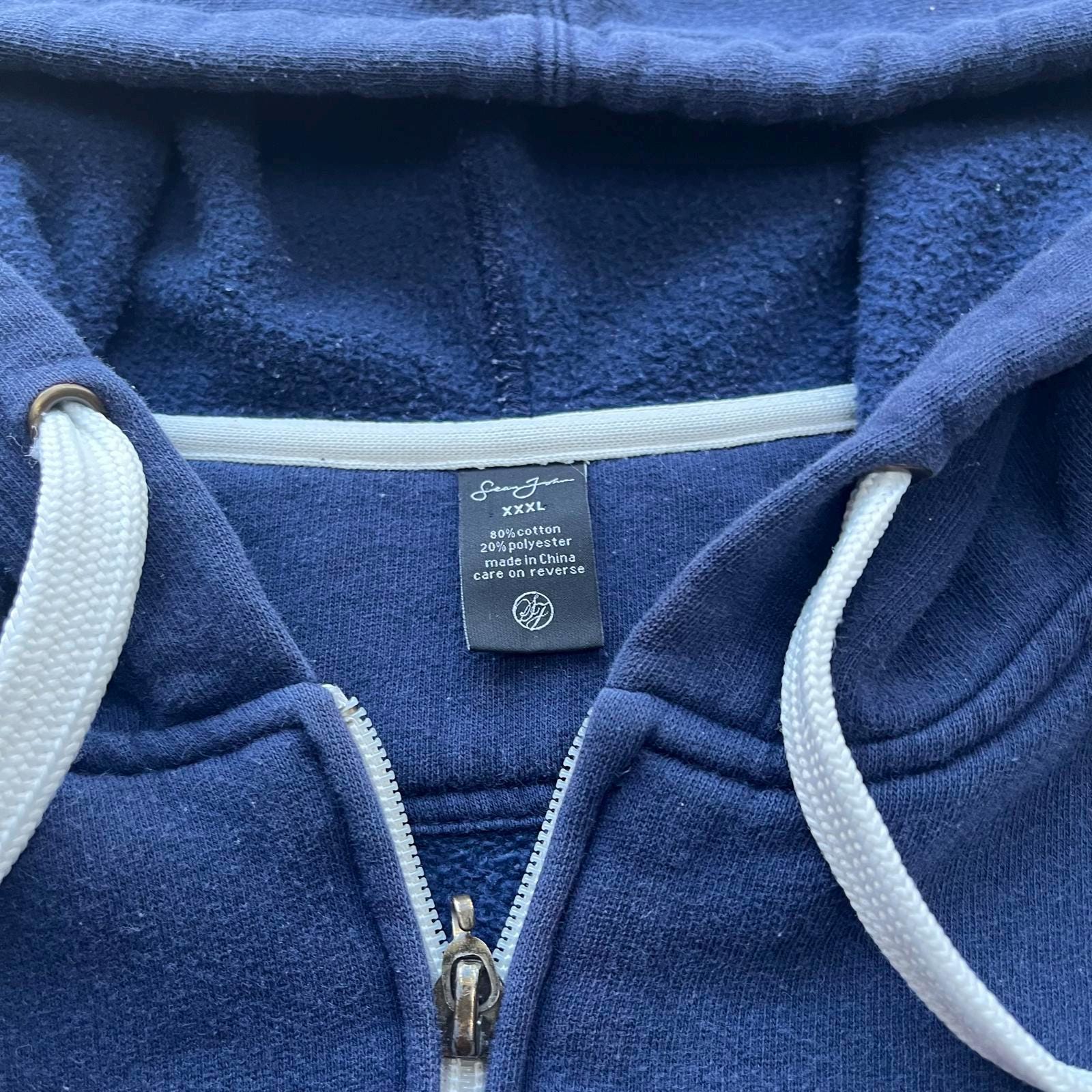 Sean John Zip Up Hoodie ナス紺 良デザイン Sean John Zip Up Hoodie ナス紺 良デザイン