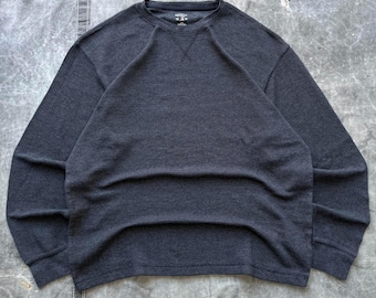 Vintage Y2K Faded Glory Black Grunge Thermal Waffle Shirt - Etsy