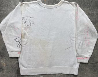 Vintage 60s Hand Drawn Writing Joke Senior School Sweatshirt - Etsy