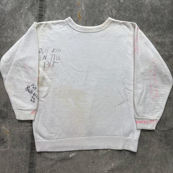 Vintage 60s Hand Drawn Writing Joke Senior School Sweatshirt - Etsy