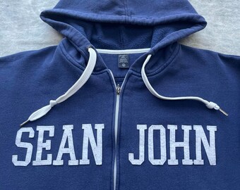 Vintage Y2K Sean John Full Zip Grunge Skater Hoodie - Etsy