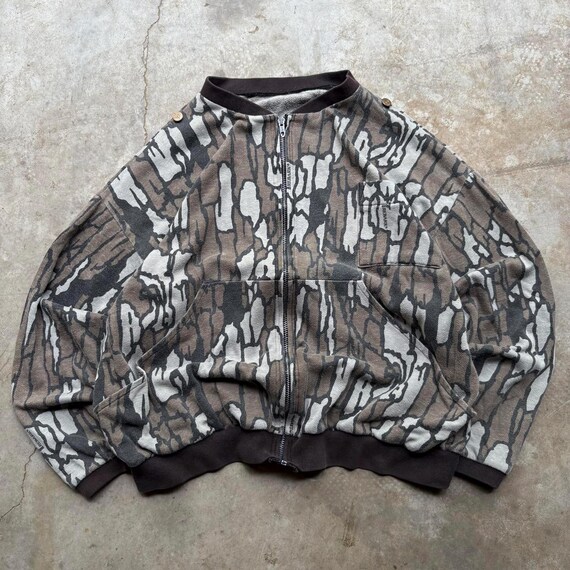 Vintage 90s Trebark Camo Grunge Full Zip Sweatshirt Jacket Vintage 90s Trebark Camo Grunge Full Zip Sweatshirt Jacket