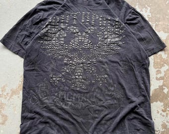 Vintage Y2K Southpole Affliction Skulls AOP Grunge Shirt
