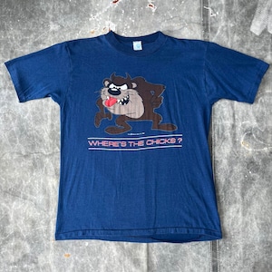 Vintage 80s Where’s The Chicks Tasmanian Devil Taz Shirt