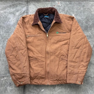 Vintage Y2K Carhartt Detroit Style Tan Brown Workwear Grunge Jacket image 1