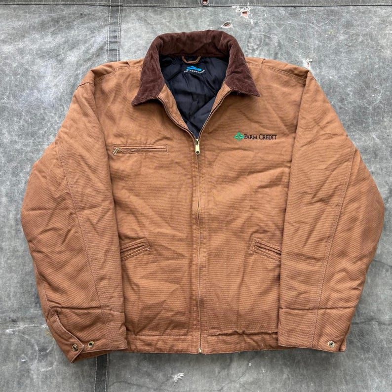 Vintage Y2K Carhartt Detroit Style Tan Brown Workwear Grunge Jacket image 1