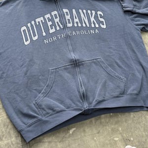 Vintage Y2K Outer Banks North Carolina Skate Full Zip Hoodie image 5