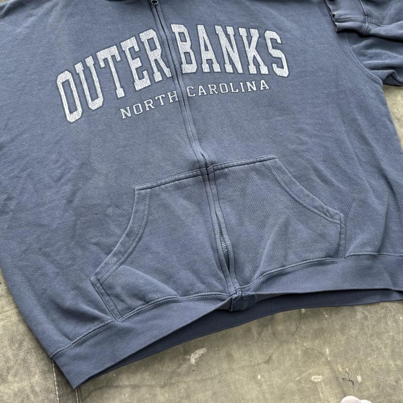 Vintage Y2K Outer Banks North Carolina Skate Full Zip Hoodie image 5