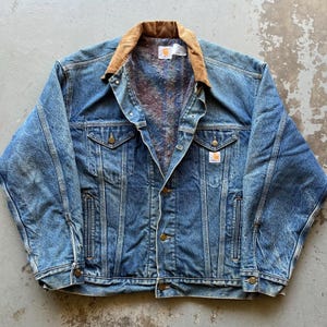 最高級のスーパー 超レア) CARHARTT デニムジャケット ジップ アズテック ブランケット ジャケット・アウター