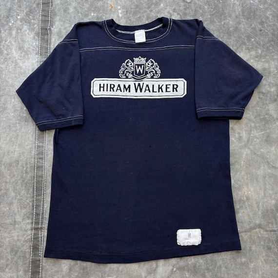 Vintage 70s 80s Hiram Walker Liquor Alcohol Jersey Shirt