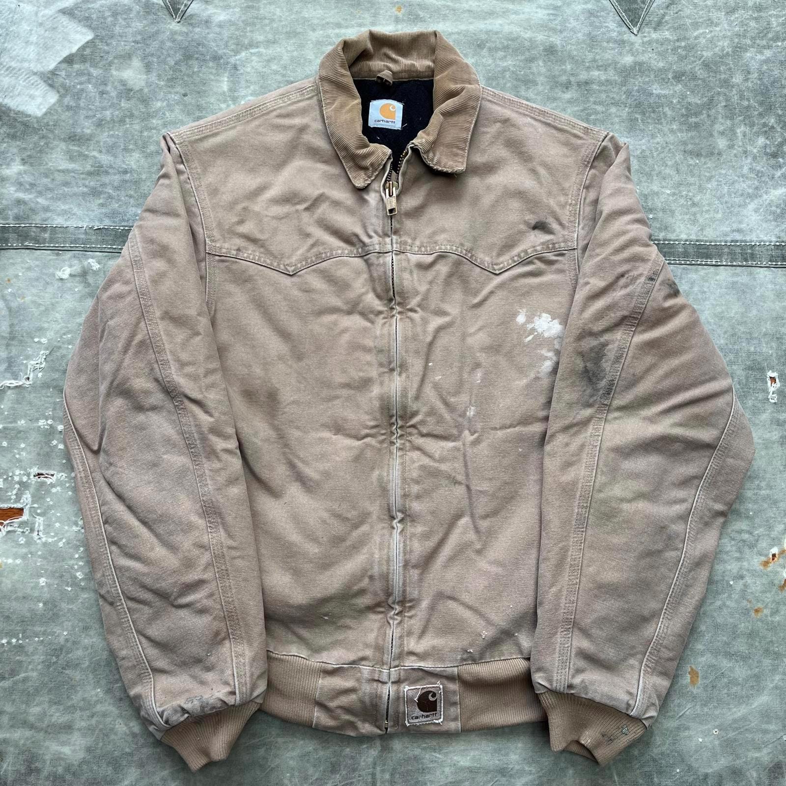 Vintage Santa Fe Beige Tan Carhartt Paint Splatter Jacket - Etsy