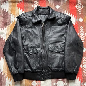 Vintage 90s Y2K USAF A-2 Leather Flight Bomber Jacket - Etsy UK