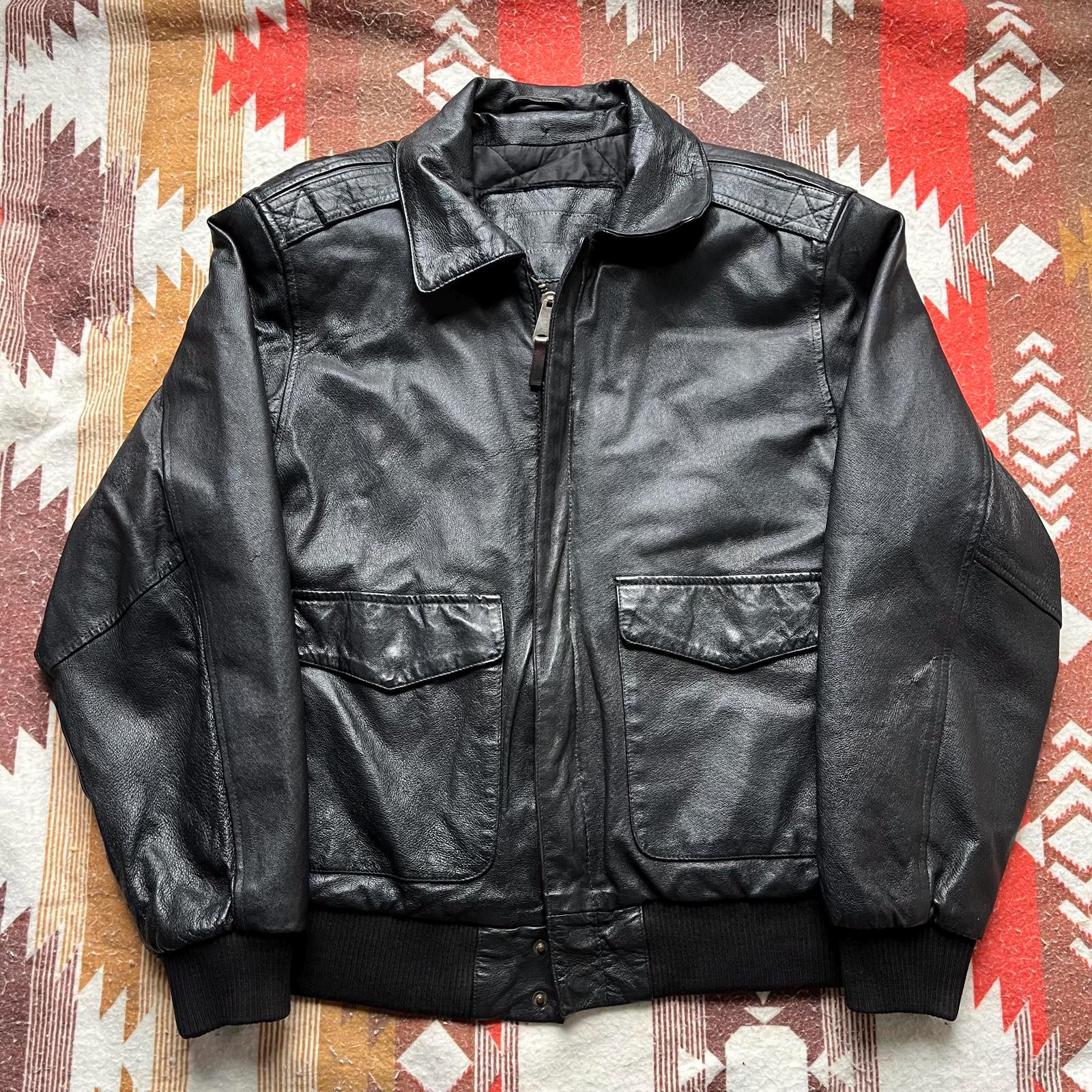 ジャケット・アウター 90s vintage A-2 flight leather JKT Y2K VTG Y2K Fashion Elements Airforce Leather Bomber Jacket