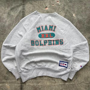 Vintage 90s Miami Dolphins Champion Reverse Weave Sweatshirt - Etsy