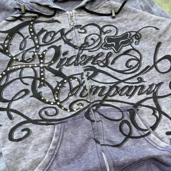 Vintage Y2K Fox Racing Motocross Grunge Full Zip Hoodie - Etsy Canada