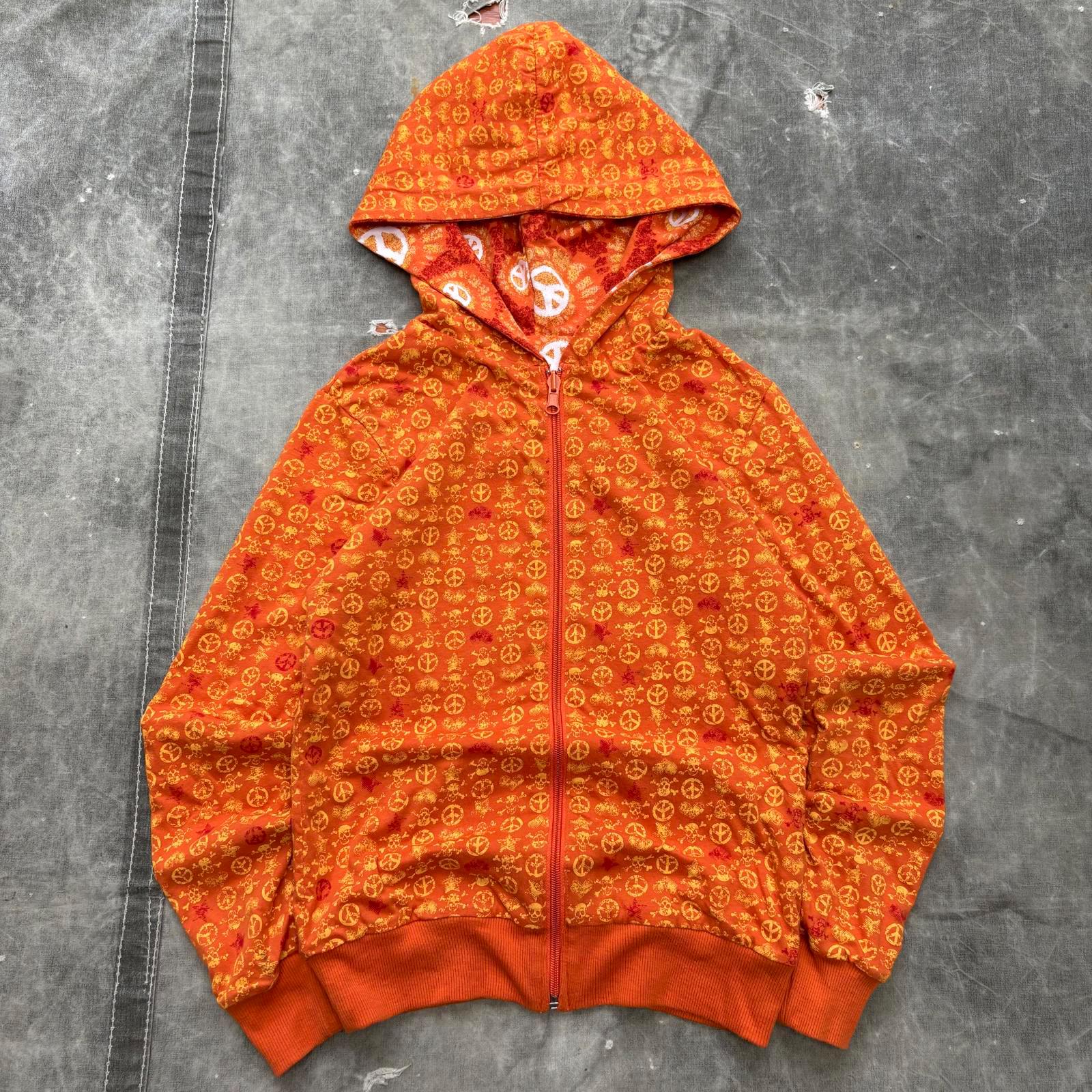 Vintage Y2K Reversible No Boundaries Skull Peace Sign Hoodie - Etsy