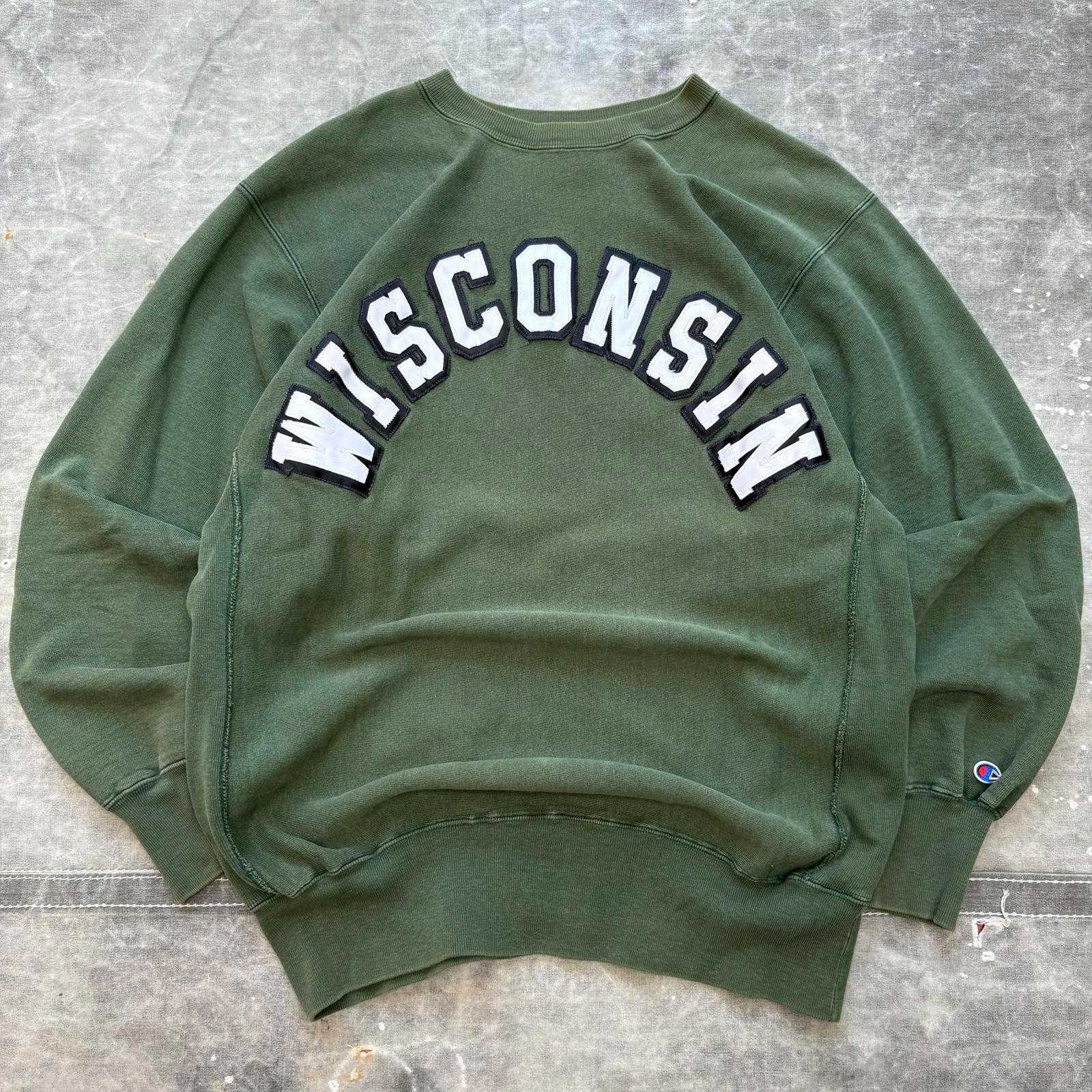 Vintage 90s Champion Reverse Weave Wisconsin Sweatshirt - Etsy