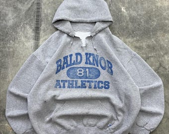 Sweat à capuche vintage Disstressed Discus Russell Athletic Bald Knob