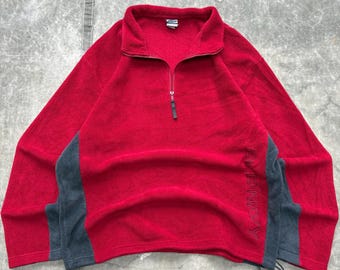 Vintage Old Navy Fleece Quarterzip Pullover - Etsy