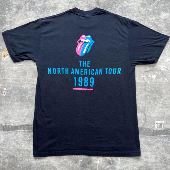 Vintage 1989 The Rolling Stones Steel Wheels Tour Shirt View 2