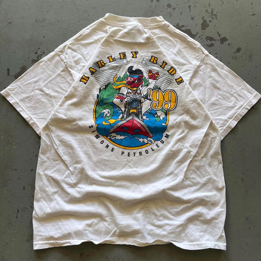 Peckshirt Custom Vintage Unique 90S Harley Davidson Arkansas Razorbacks Elvis Shirt