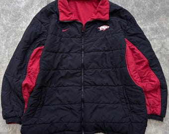 Vintage Nike 1990s Reversible Heavy Coat 1990s XL White Blue