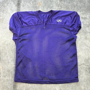 Vintage 90er Jahre Y2K Rawlings Lila Mesh Grunge Fussball Trikot