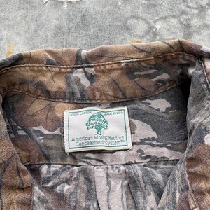 Vintage 80er 90er Jahre Mossy Oak Herbstlaub Camo Button Up Shirt Bild 2