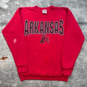 Vintage Arkansas Razorbacks Paint Splatter Sweatshirt