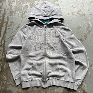 Vintage Y2K Mudd Embroidered Grunge Skater Full Zip Hoodie