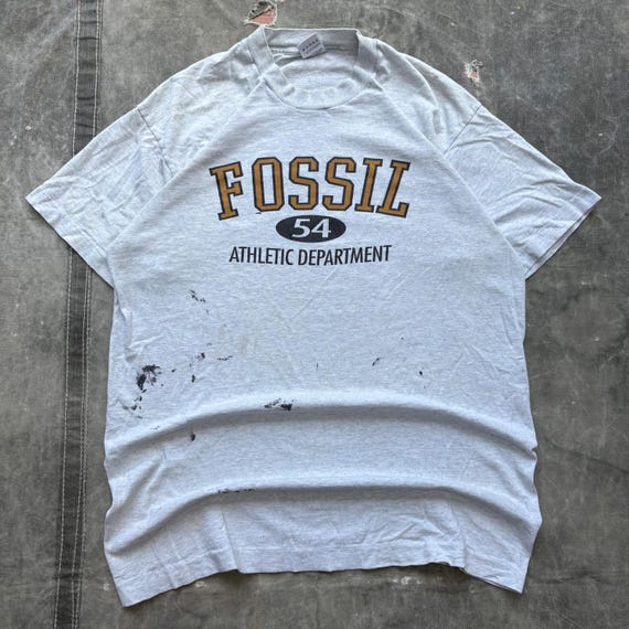Vintage 90s Fossil Fashion Distressed Paint Splatter Shirt