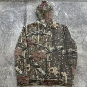 Vintage Y2K Mossy Oak Camo Sherpa gefütterter Hoodie mit durchgehendem Reißverschluss Bild 4